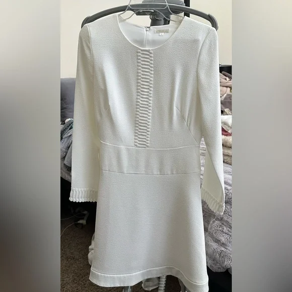 Shoshanna Dresses | Beautiful Shoshanna Long Sleeve White Dress. Perfect for A Bridal Shower. | Color: White | Size: 8